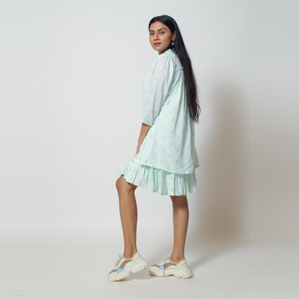 Cotton Mul Midi Dress