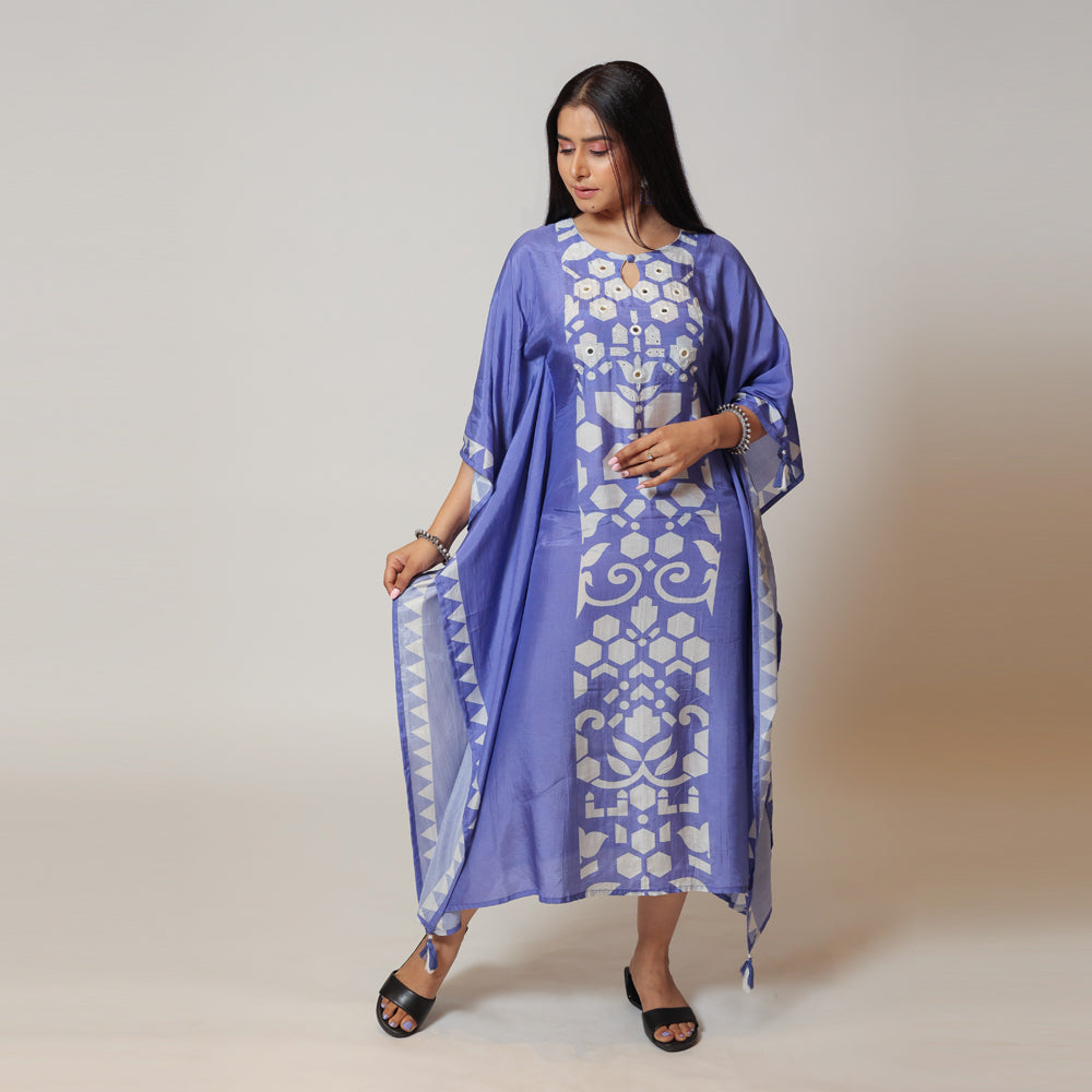 Purple Muzlin Kaftan