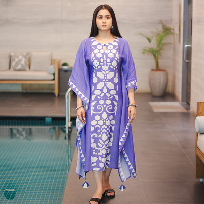 Purple Muzlin Kaftan