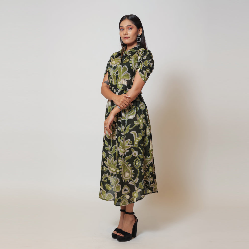 Green Oasis Cotton Dress