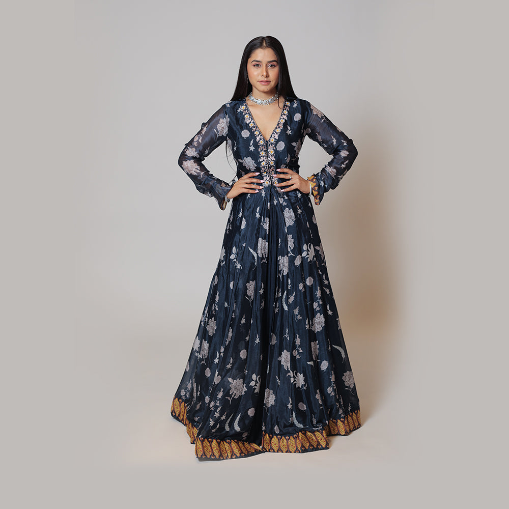 Navy Blue Midnight Magic Lehenga Choli