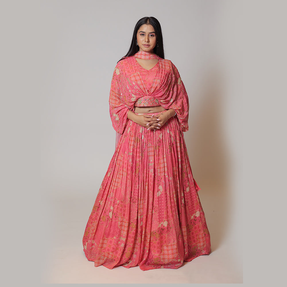 Pink Petals Lehenga Choli