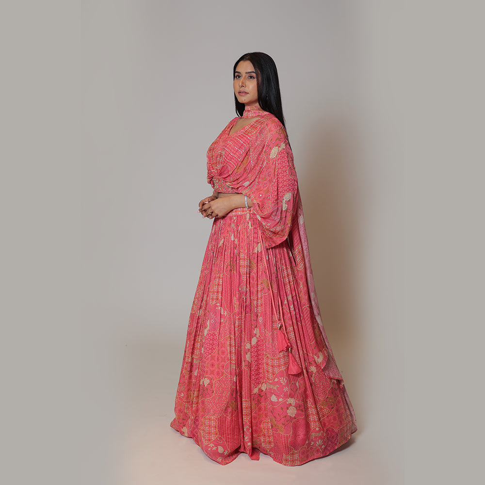 Pink Petals Lehenga Choli