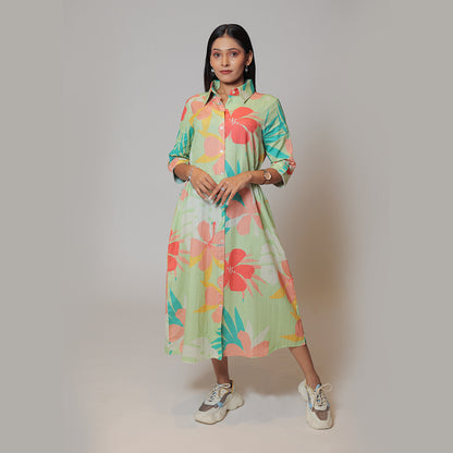 Pista Breeze Cotton Linen Dress