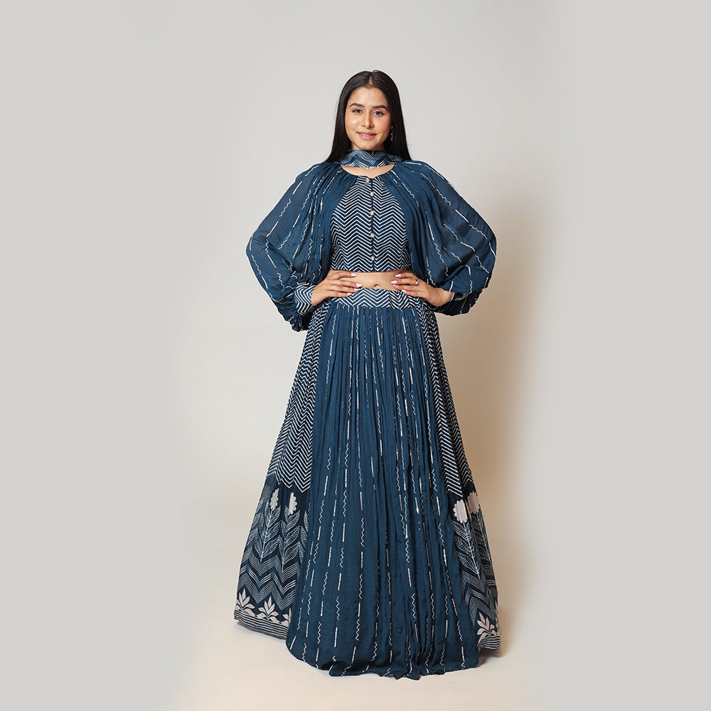 Sapphire Blue Lehenga Choli