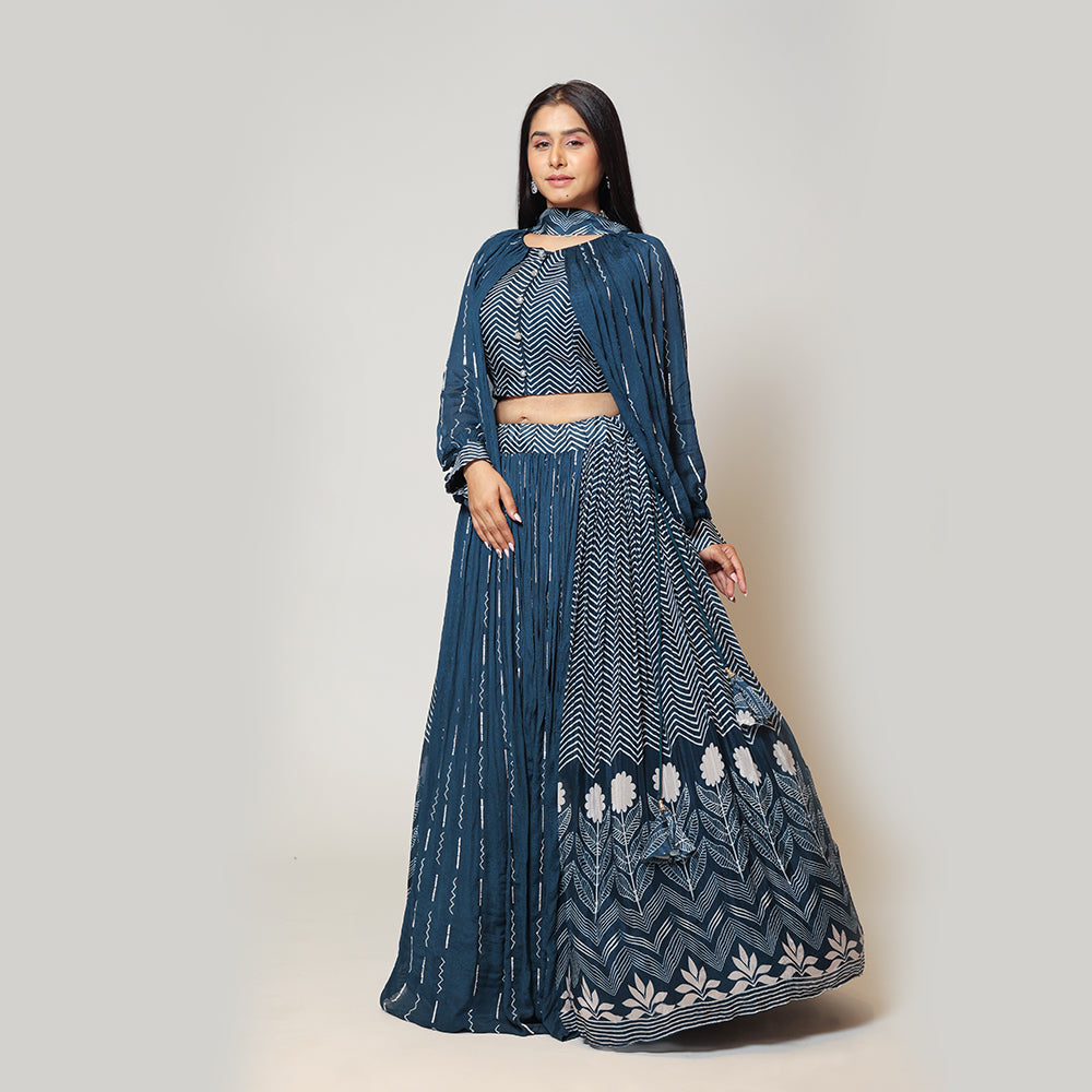 Sapphire Blue Lehenga Choli