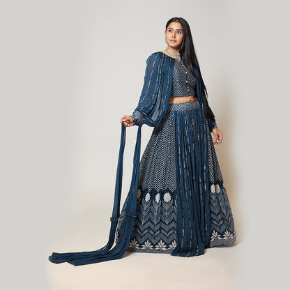 Sapphire Blue Lehenga Choli