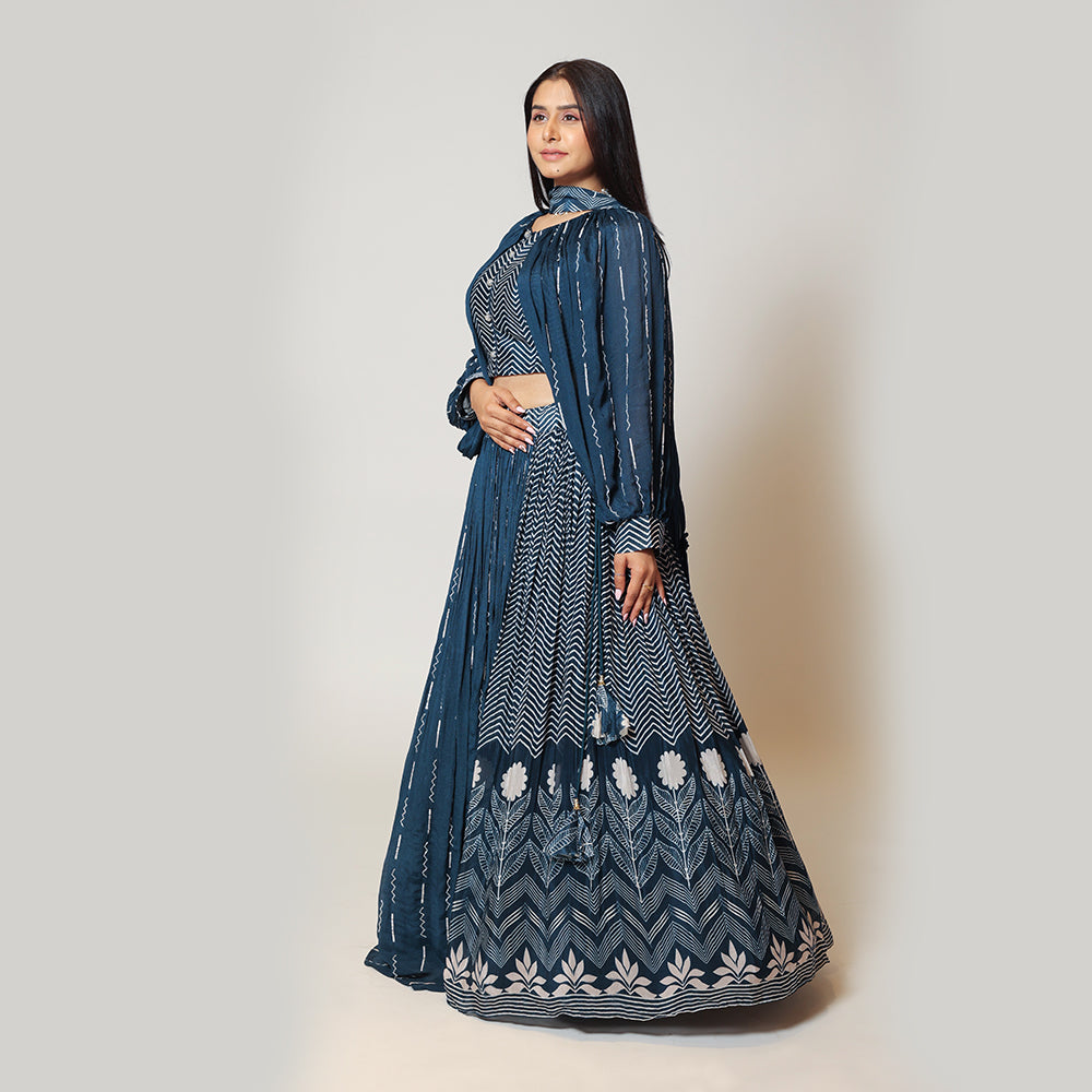 Sapphire Blue Lehenga Choli