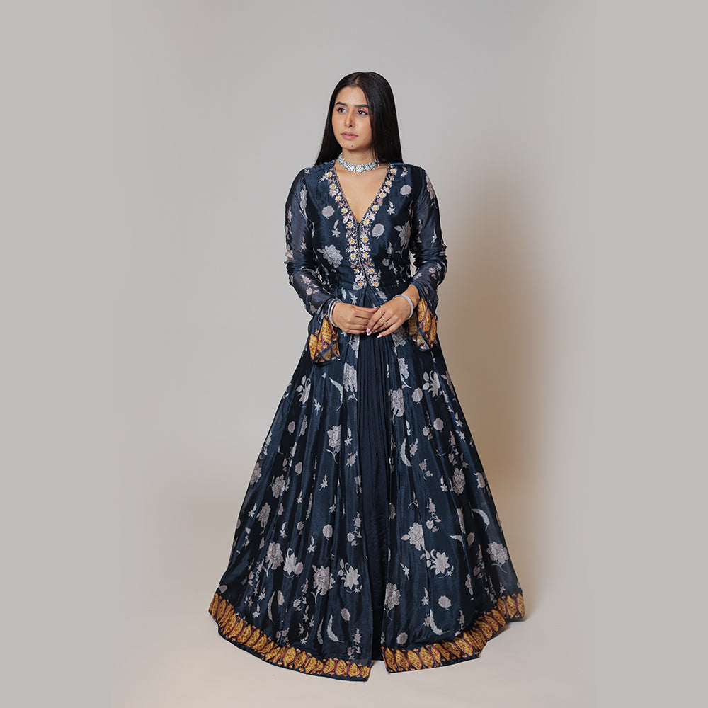 Navy Blue Midnight Magic Lehenga Choli